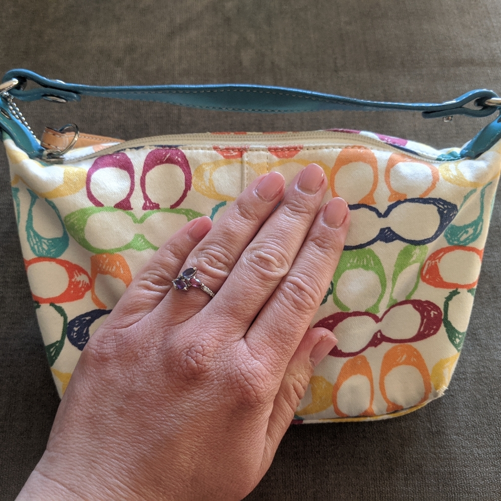 COACH signature colorful C hobo mini purse